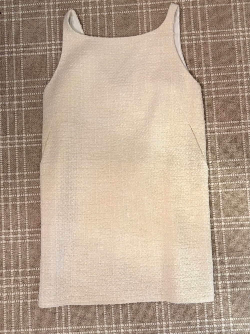 ivory tweed dress